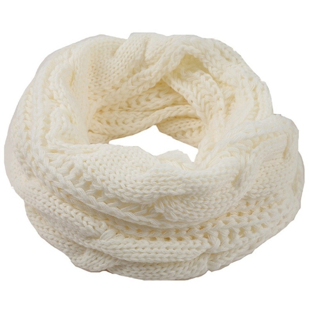 Wool Scarf Men - Elegant Solid Color Knitted Scarf Thickened