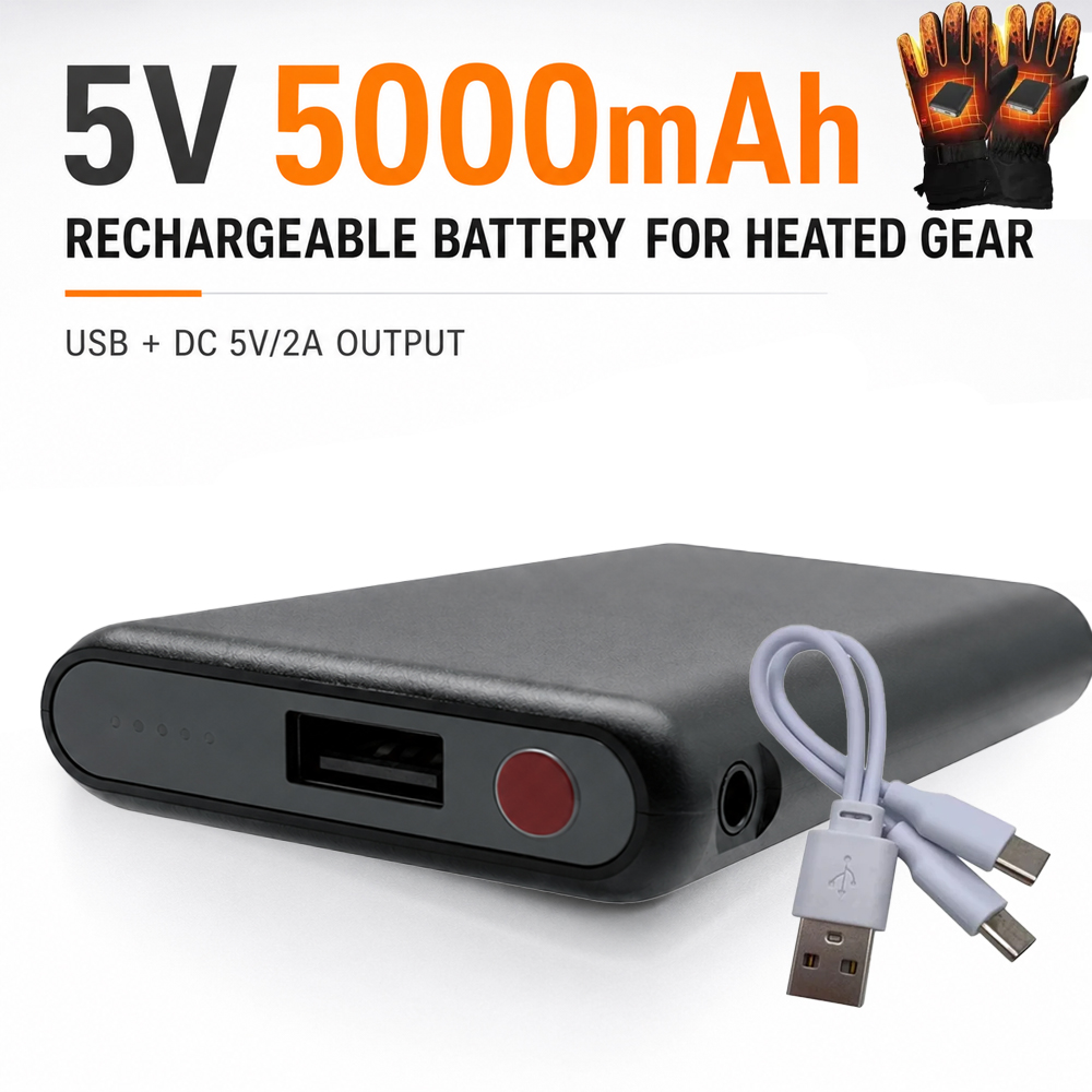 5V 5000mAh Heated Gloves Batte - đánh giá và giá Heated Vest Battery