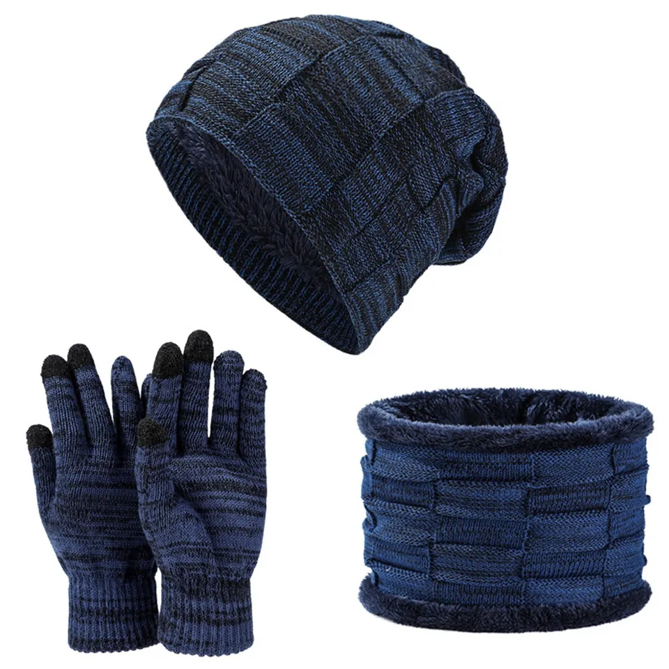 Scarf Gloves Hat Set For Men W - đánh giá và giá Wool Scarf Men
