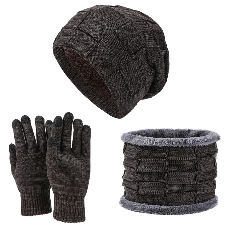 Scarf Gloves Hat Set For Men W - đánh giá và giá Wool Scarf Men