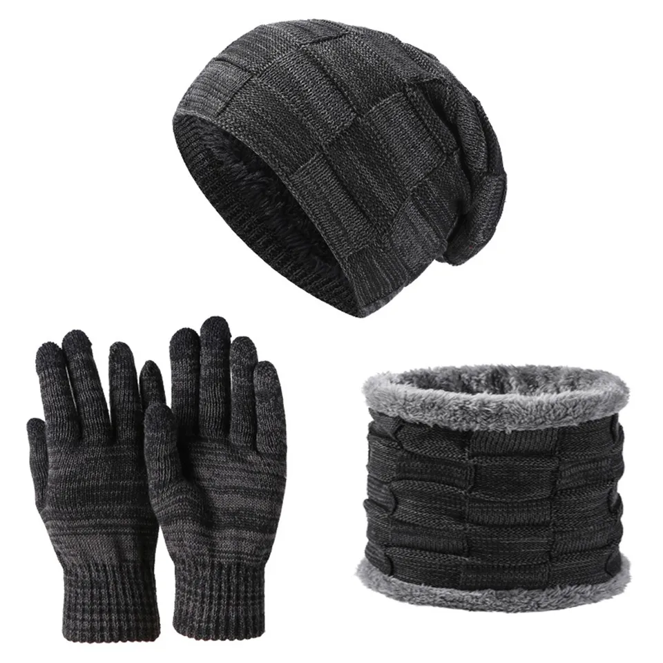 Scarf Gloves Hat Set For Men W - đánh giá và giá Wool Scarf Men