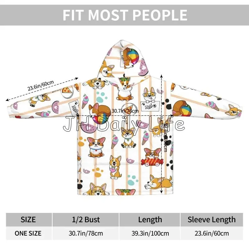 Cute Corgi Dog Wearable Hoodie - đánh giá và giá Sherpa Hoodie Fleece