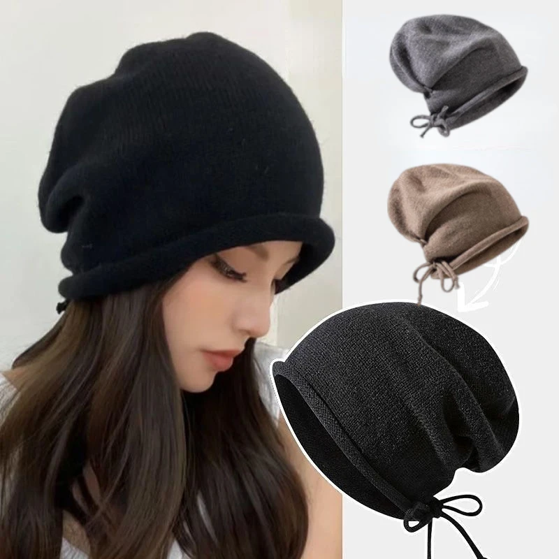 Knitted Bonnet Hoods Female Wi - đánh giá và giá Knit Beanie Hat Warm