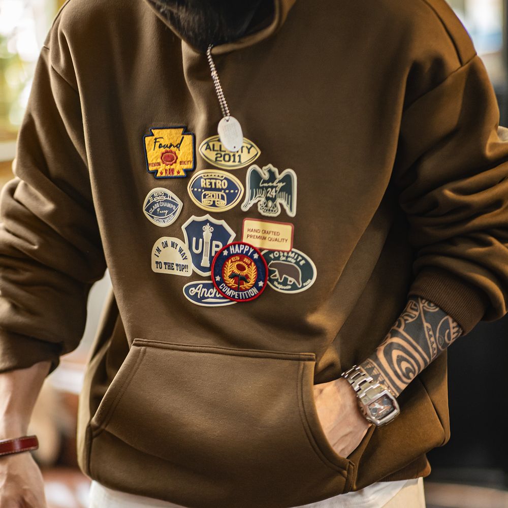 Maden Vintage Men's Embroidere - đánh giá và giá Sherpa Hoodie Fleece