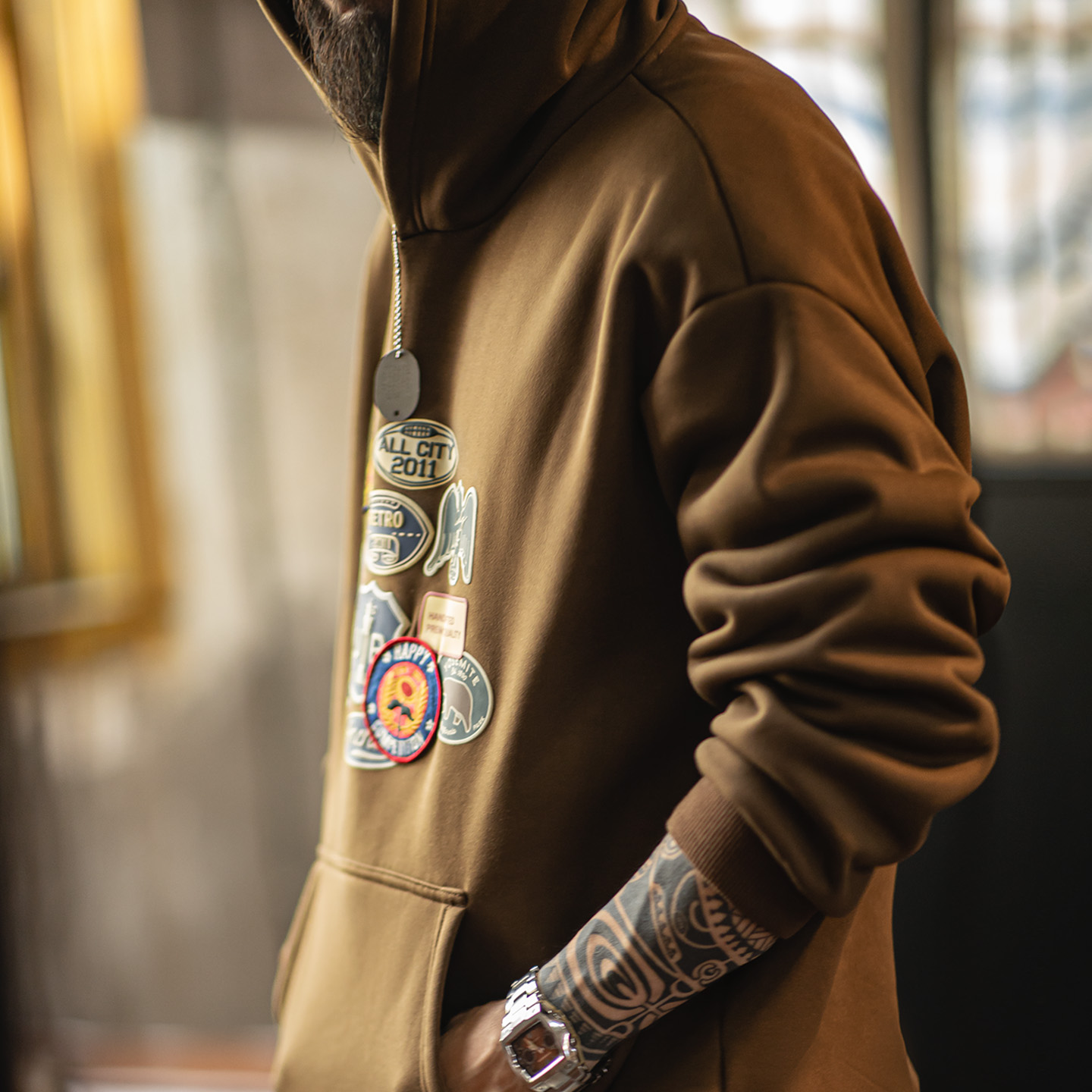 Maden Vintage Men's Embroidere - đánh giá và giá Sherpa Hoodie Fleece