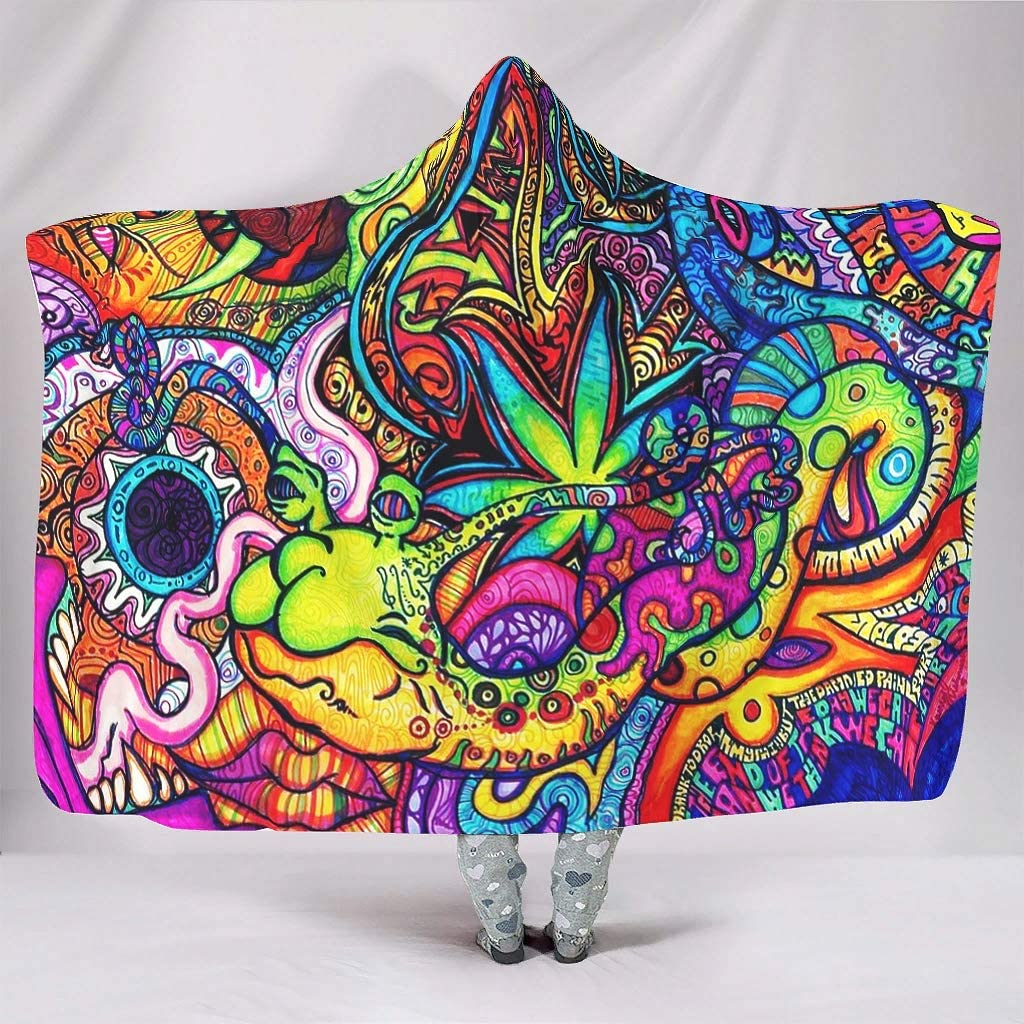 Trừu Tượng Sáng Trippy Rainbow - đánh giá và giá Sherpa Hoodie Fleece