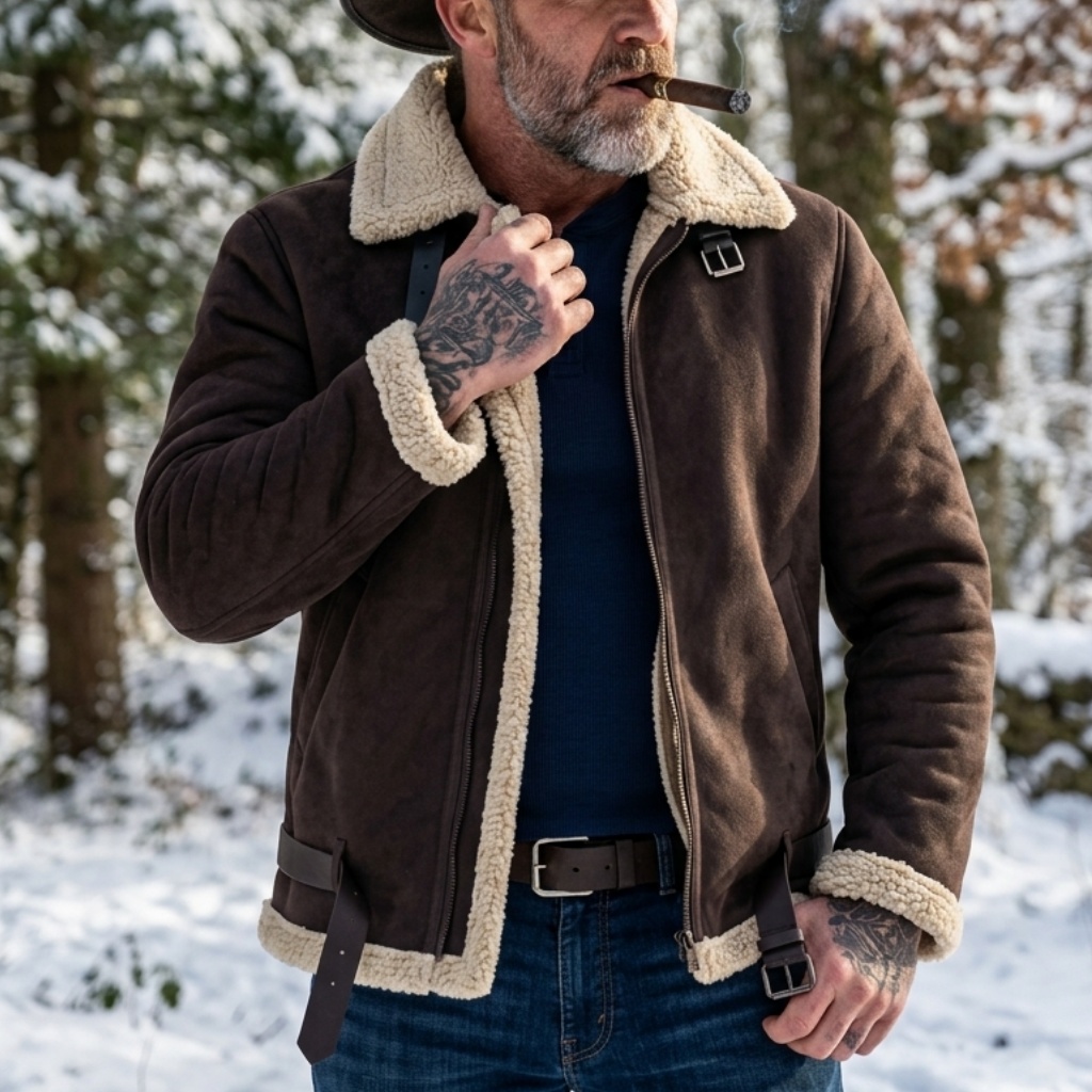 Men Winter Faux Suede Jacket F - đánh giá và giá Down Jacket Packable