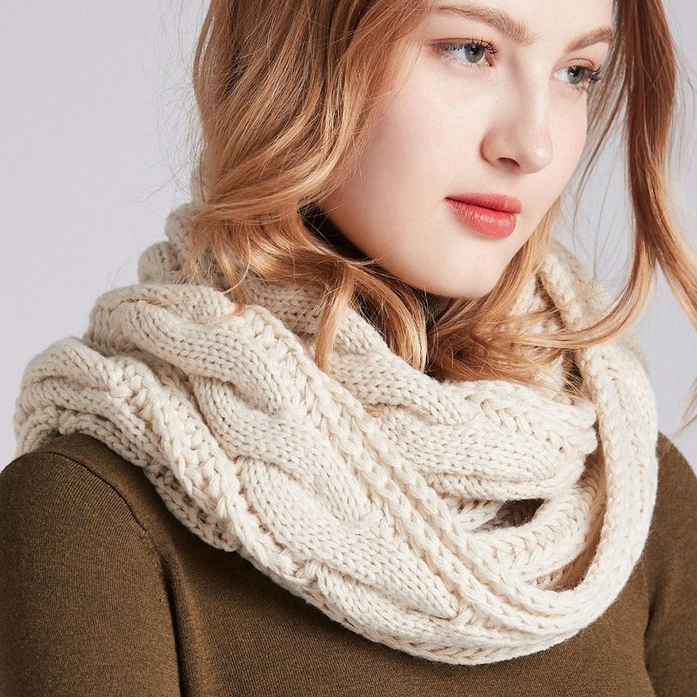 Elegant Solid Color Knitted Sc - đánh giá và giá Wool Scarf Men