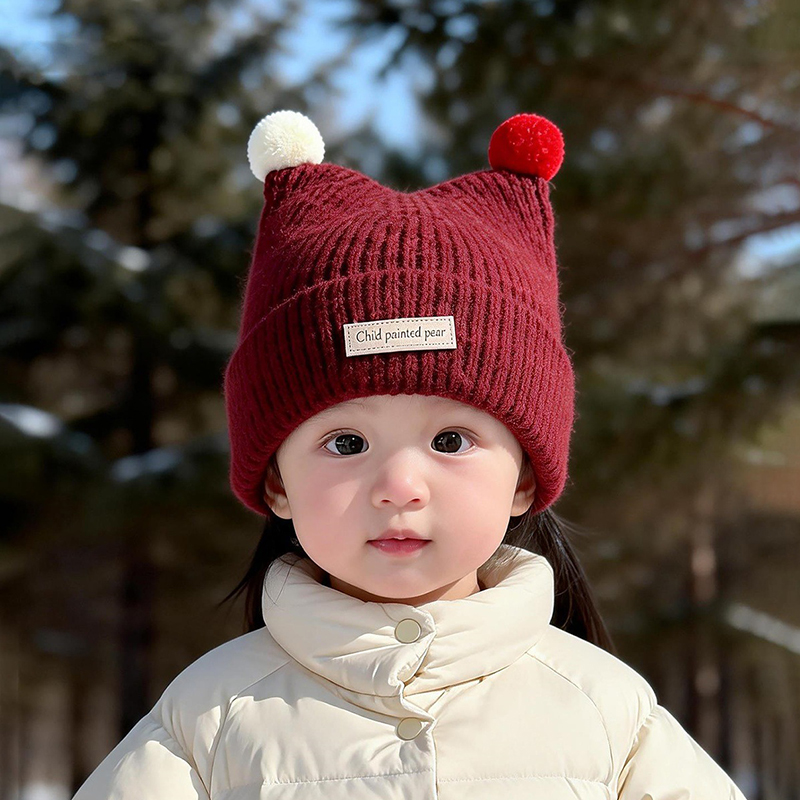 1-4Year Baby Knitted Hat Cute  - đánh giá và giá Knit Beanie Hat Warm
