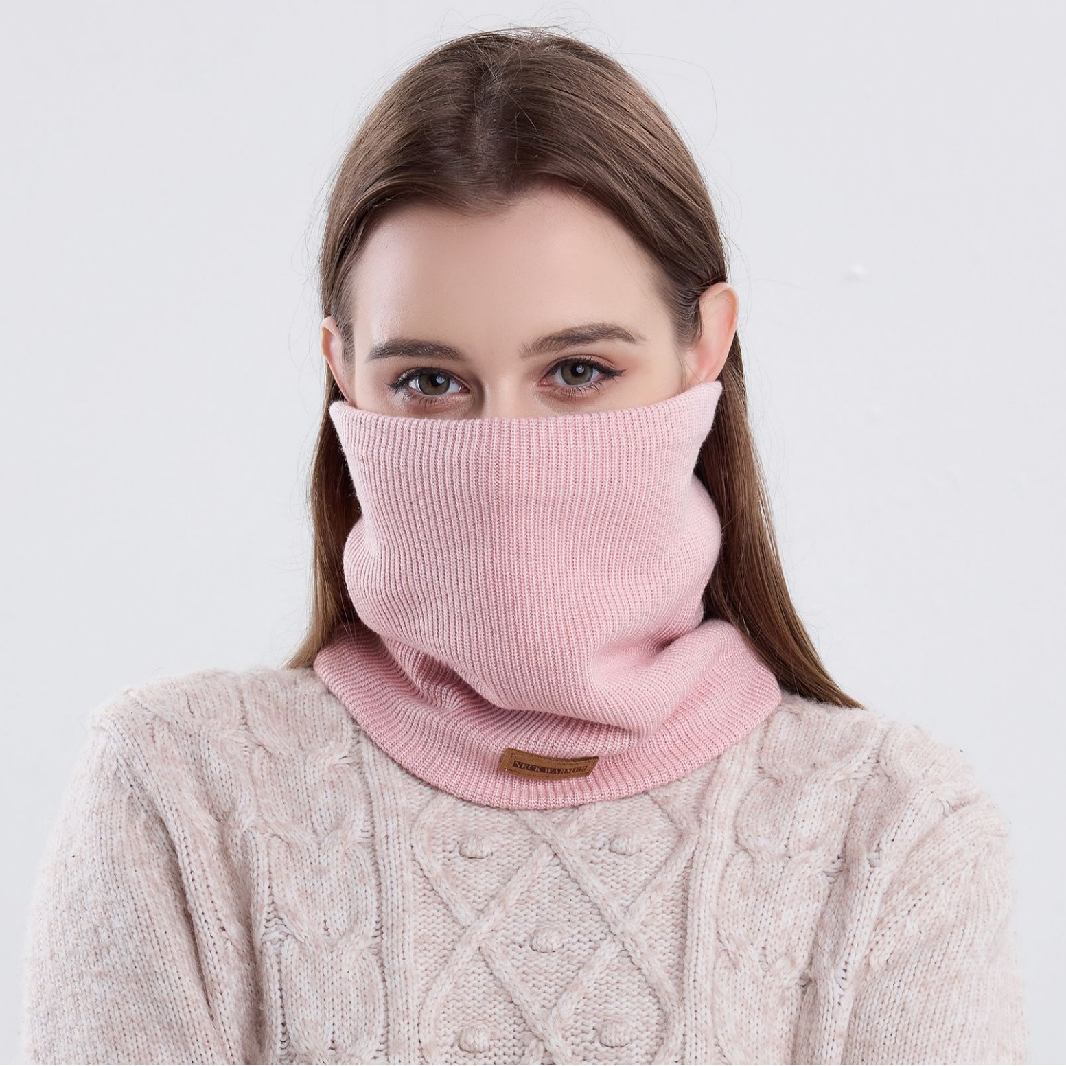 Solid Color Fleece Lined Neck  - đánh giá và giá Neck Gaiter Fleece
