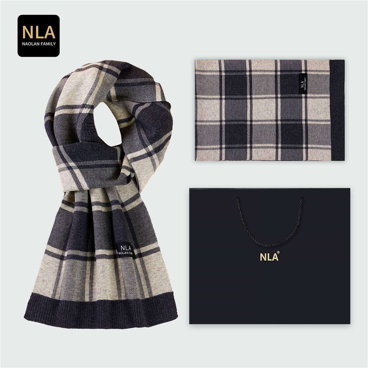 Gift Box Knitted Men's Wool Sc - đánh giá và giá Wool Scarf Men