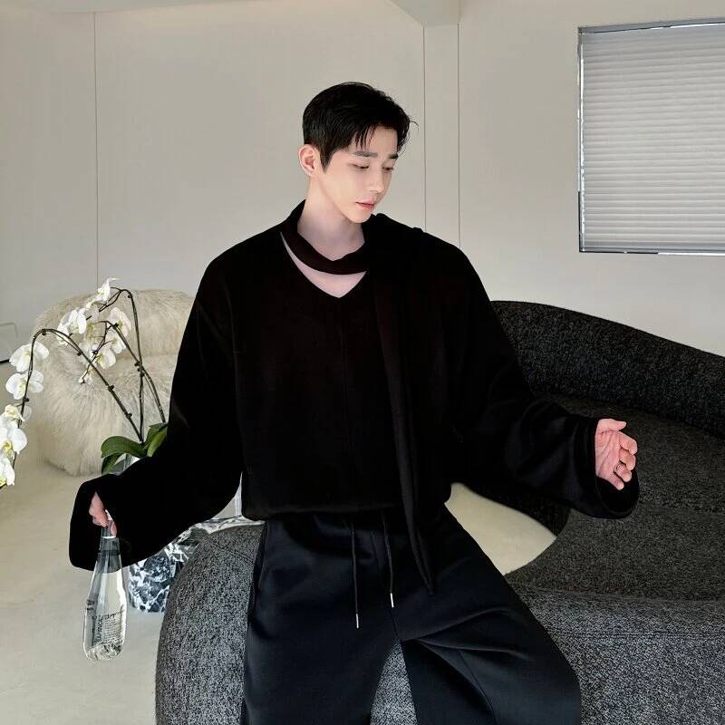 V Avant-Garde Men's Collar Hoo - đánh giá và giá Wool Scarf Men
